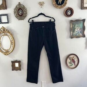 Levi's Black Straight Leg Jeans – Classic Mid-Rise Denim